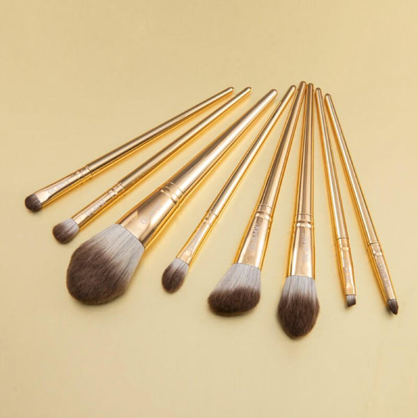 8 Piece Gold Makeup Brush Set | GX11 5