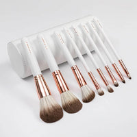 White Makeup Brushes  Rose Gold & White Makeup Brush Sets – GLAMX