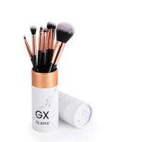 White Makeup Brushes  Rose Gold & White Makeup Brush Sets – GLAMX