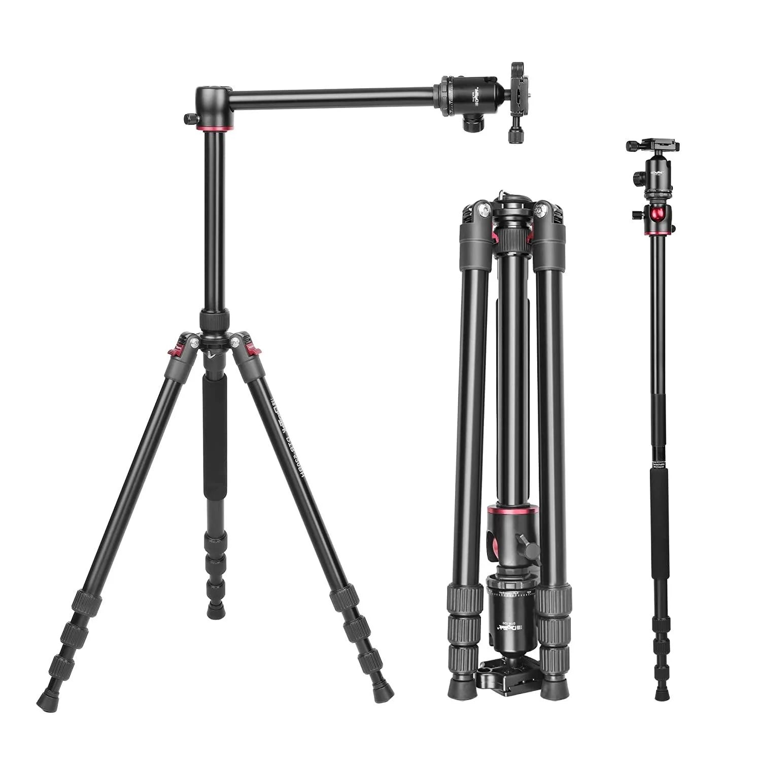 Digitek (DTR 520 BH) Professional Aluminum Tripod Cum Monopod with Swivel Pan Head, for DSLR Camera