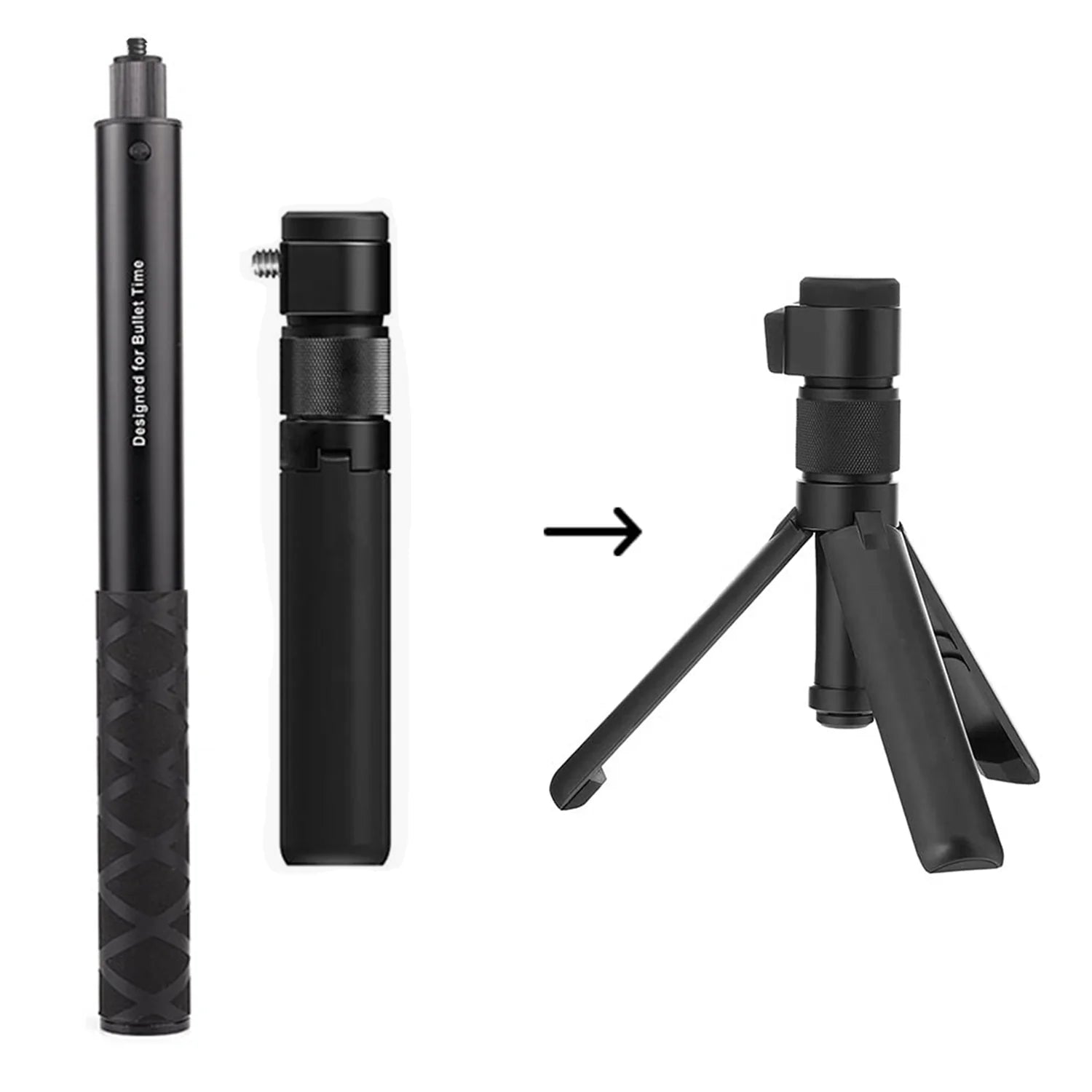 HIFFIN 3 in 1 Invisible Bullet Time Handle Kit for Insta 360 X3