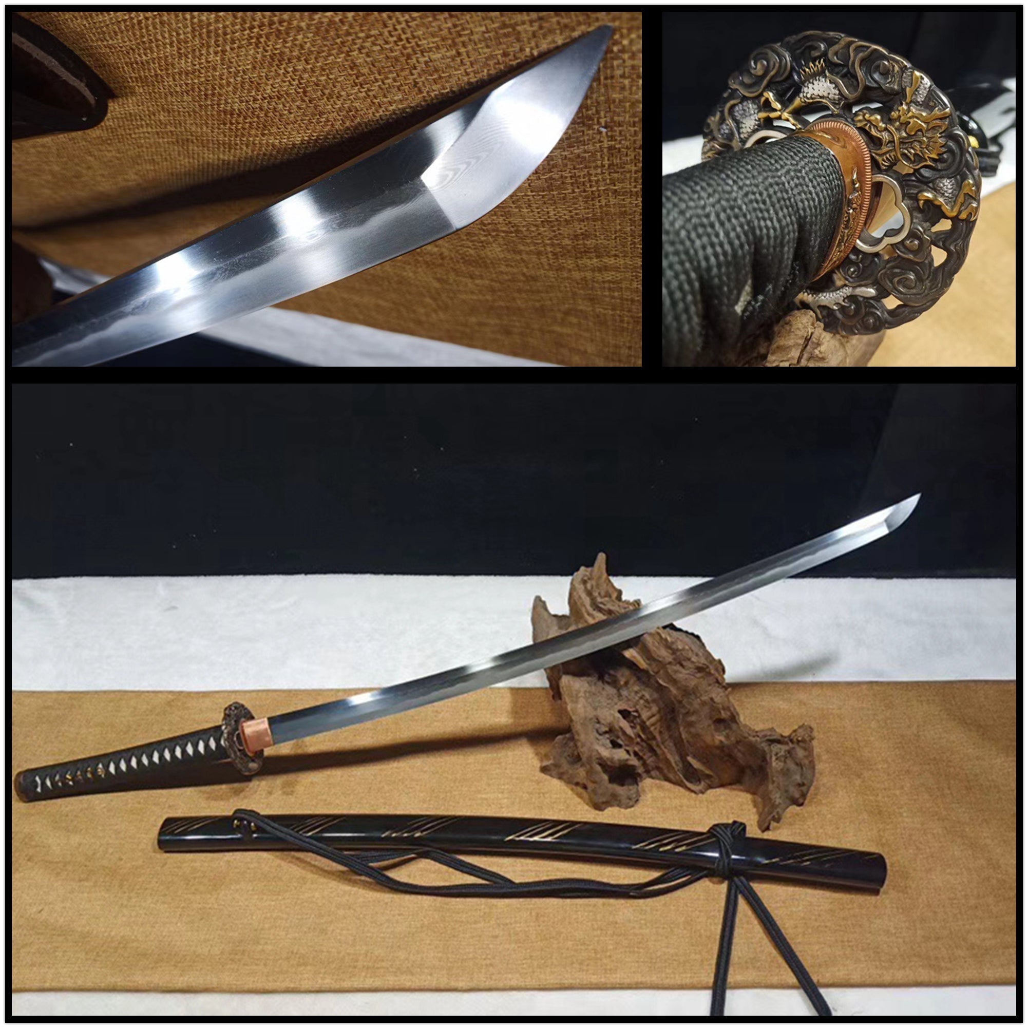 REAL Katana Longyun Tamahagane steel Clay Tempered 龍雲 | Samurai Swords