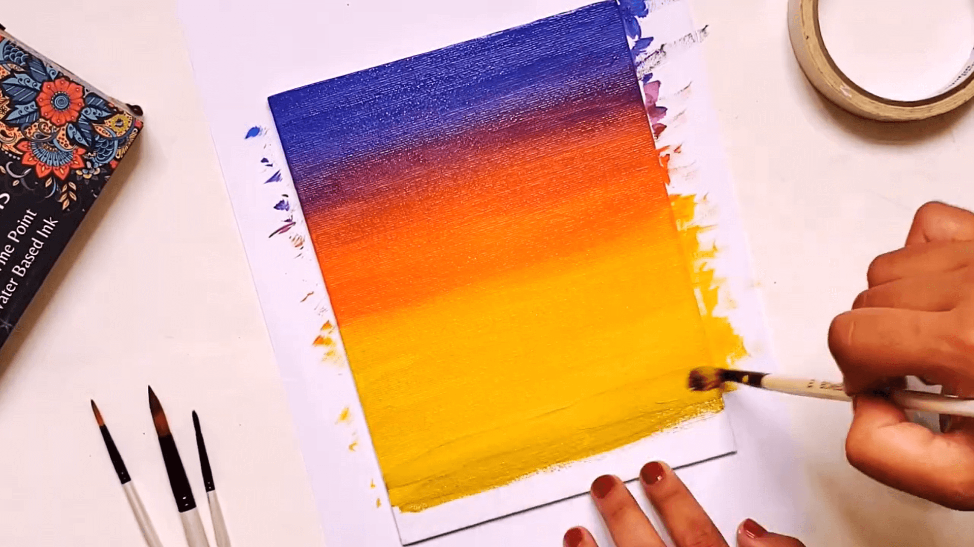 Easy Sunset Painting 1