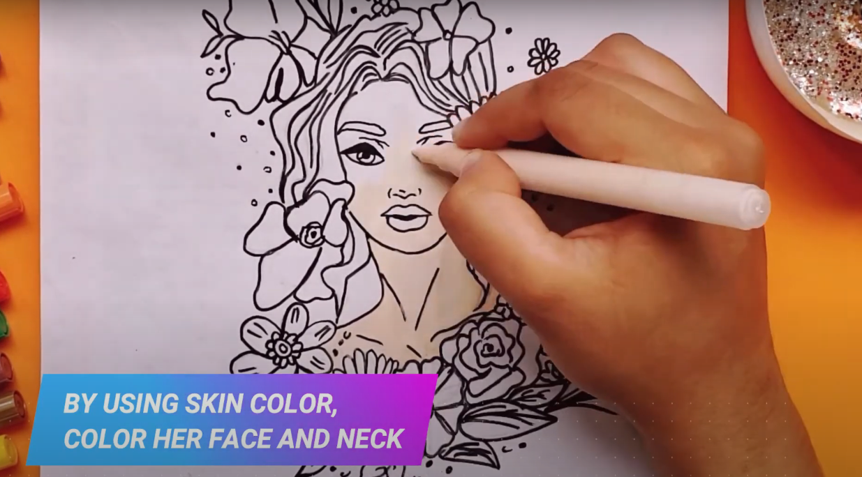 Color Her Face And Neck