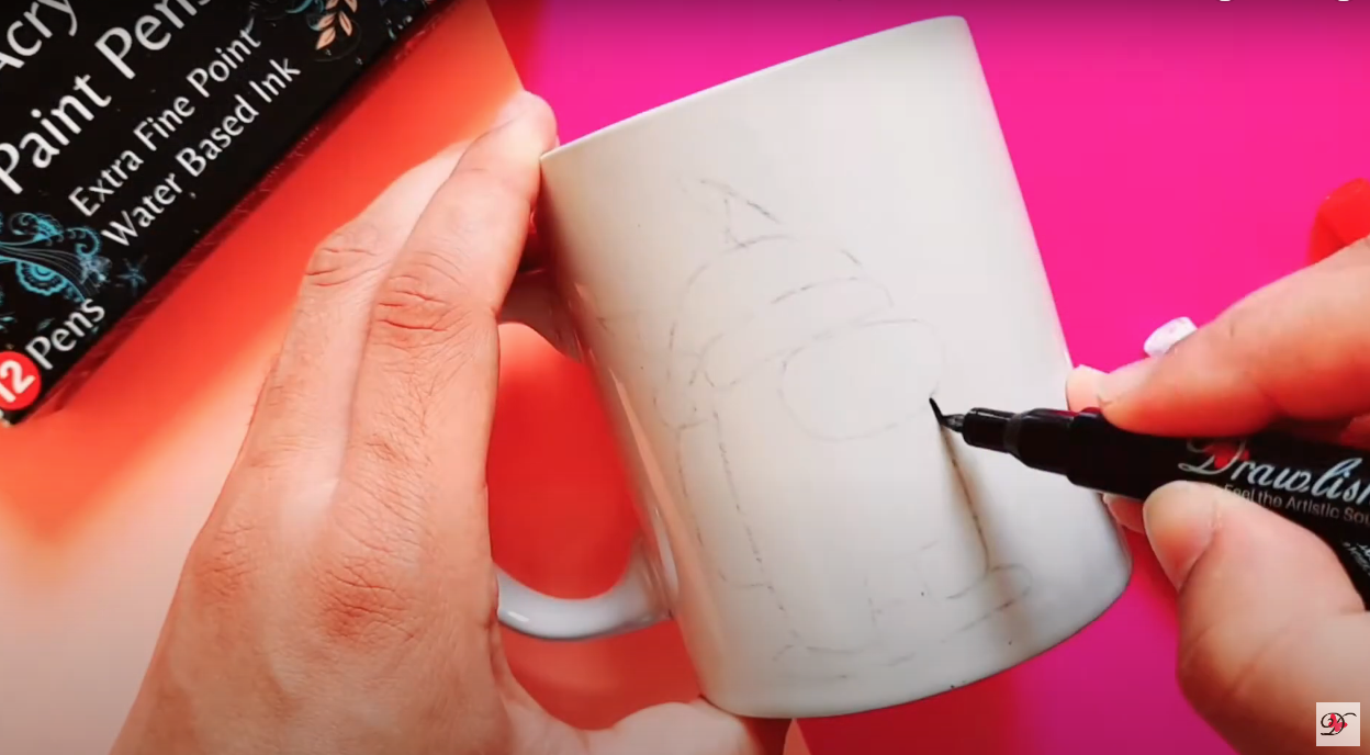 Draw Your Among Us Friend Sketch on the Mug