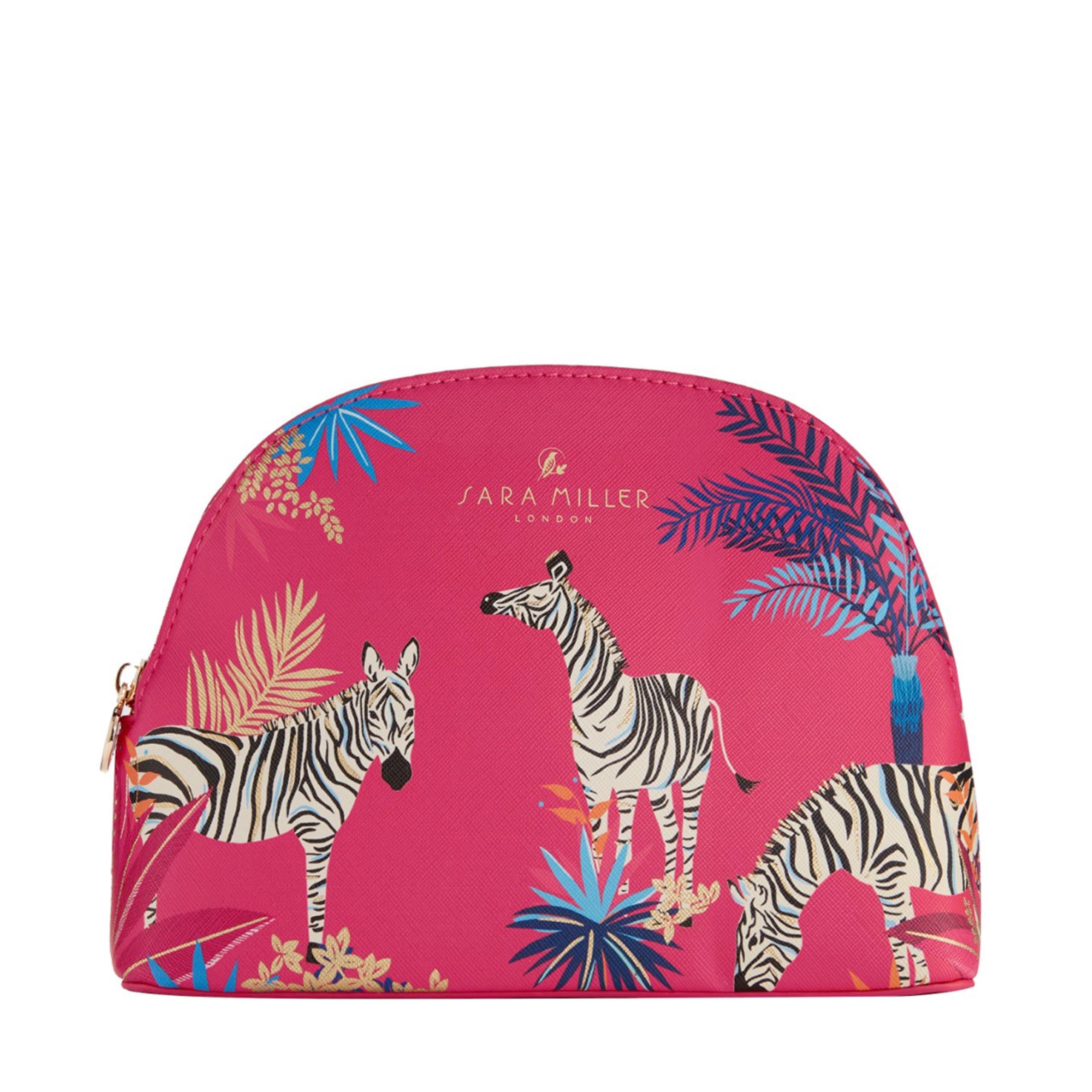 Sara Miller Tahiti Medium Zebras Cosmetic Bag