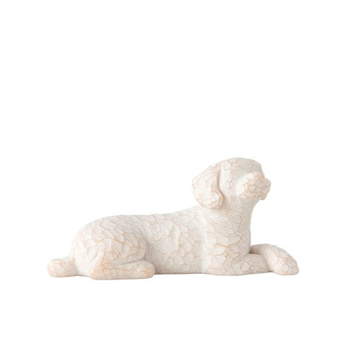 Love my dog Liggende hund Willow Tree figur Gifties