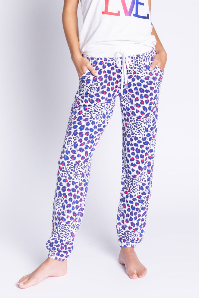 P.J. Salvage Womens Bandana Print Pajama Jogger Pants