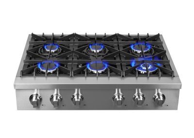 Forno Lazio 30-inch Gas Range Stainless Steel, 5 Burners 70,000