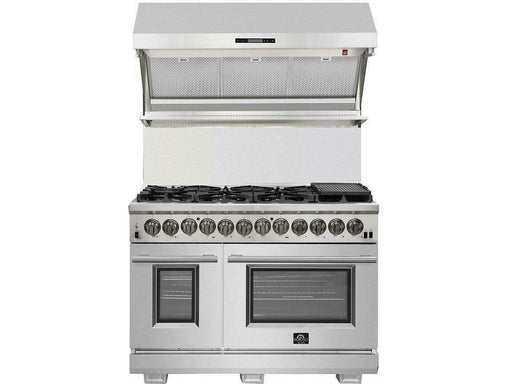 Forno ALTA QUALITA 48 in. Pro Style Cooktop with Griddle and 8 Sealed Brass  Burners -160,000 BTU - in Stainless Steel FCTGS5751-48 - The Home Depot