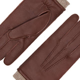 Vittoria (bruin) - Amerikaanse hertenleren handschoenen met kasjmier voering