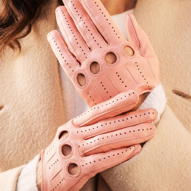 Maori Melodieus Verbeelding Autohandschoenen Dames Roze - Handgemaakt in Italië – Fratelli Orsini®