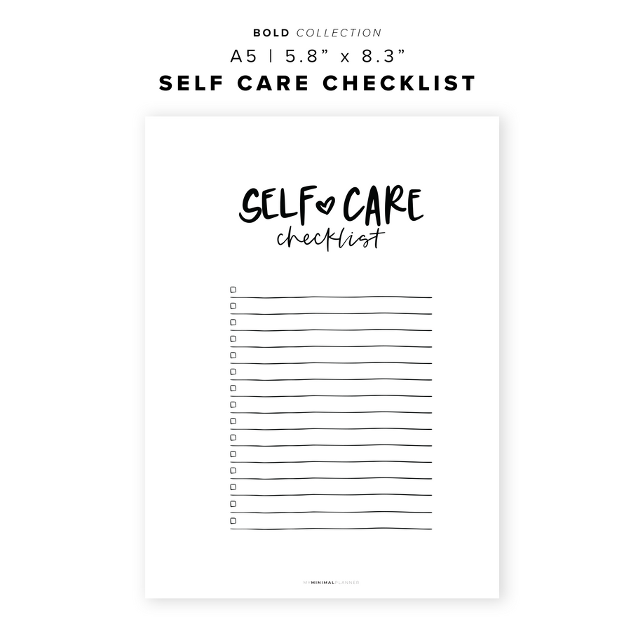 self care checklist pdf
