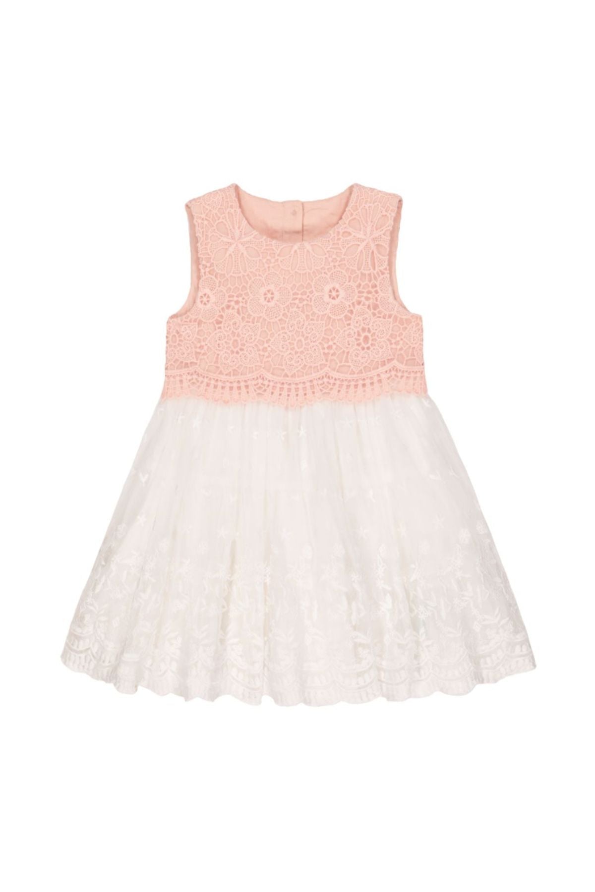 MG SO PINK/WHITE BRODERIE DRESS