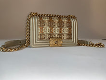 Load image into Gallery viewer, Chanel Boy Monogram Gold Metallic Lambskin Leather Shoulder Bag

