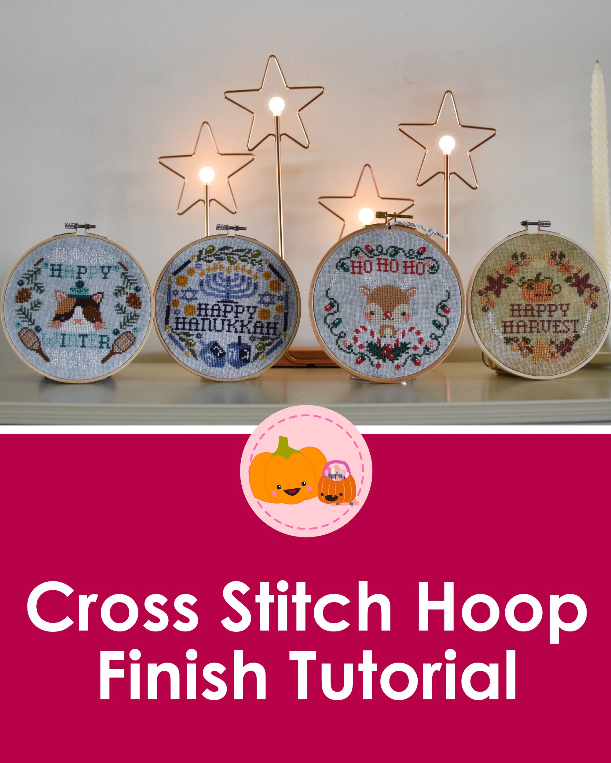 Cross Stitch Hoop Finishing Tutorial – The Frosted Pumpkin Stitchery