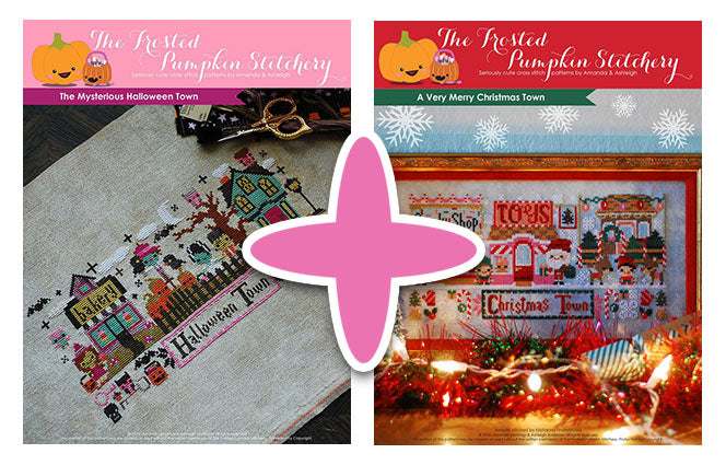 Download 20 Off Halloween Town And Christmas Town Bundle Pdf S The Frosted Pumpkin Stitchery