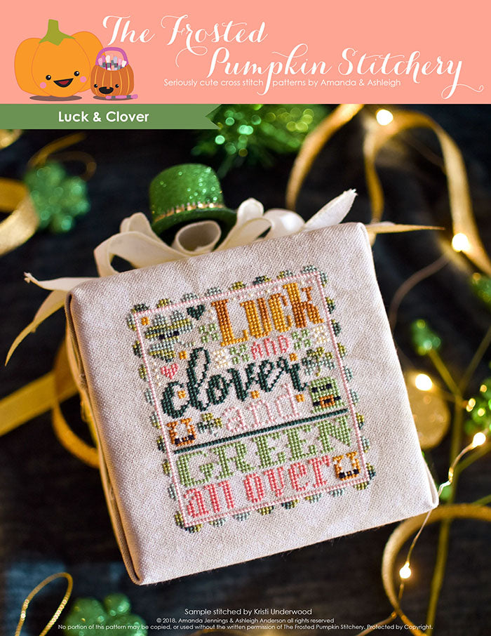 Luck Clover Cross Stitch Pattern The Frosted Pumpkin Stitchery