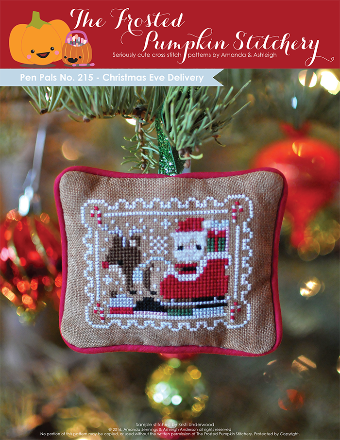 Pen Pals No 215 Christmas Eve Delivery Cross Stitch Pattern Frosted The Frosted Pumpkin Stitchery