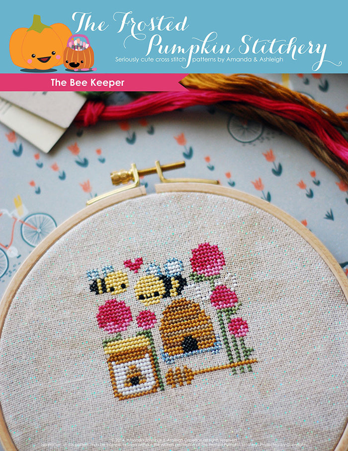 The Bee Keeper Cross Stitch Pattern The Frosted Pumpkin Stitchery