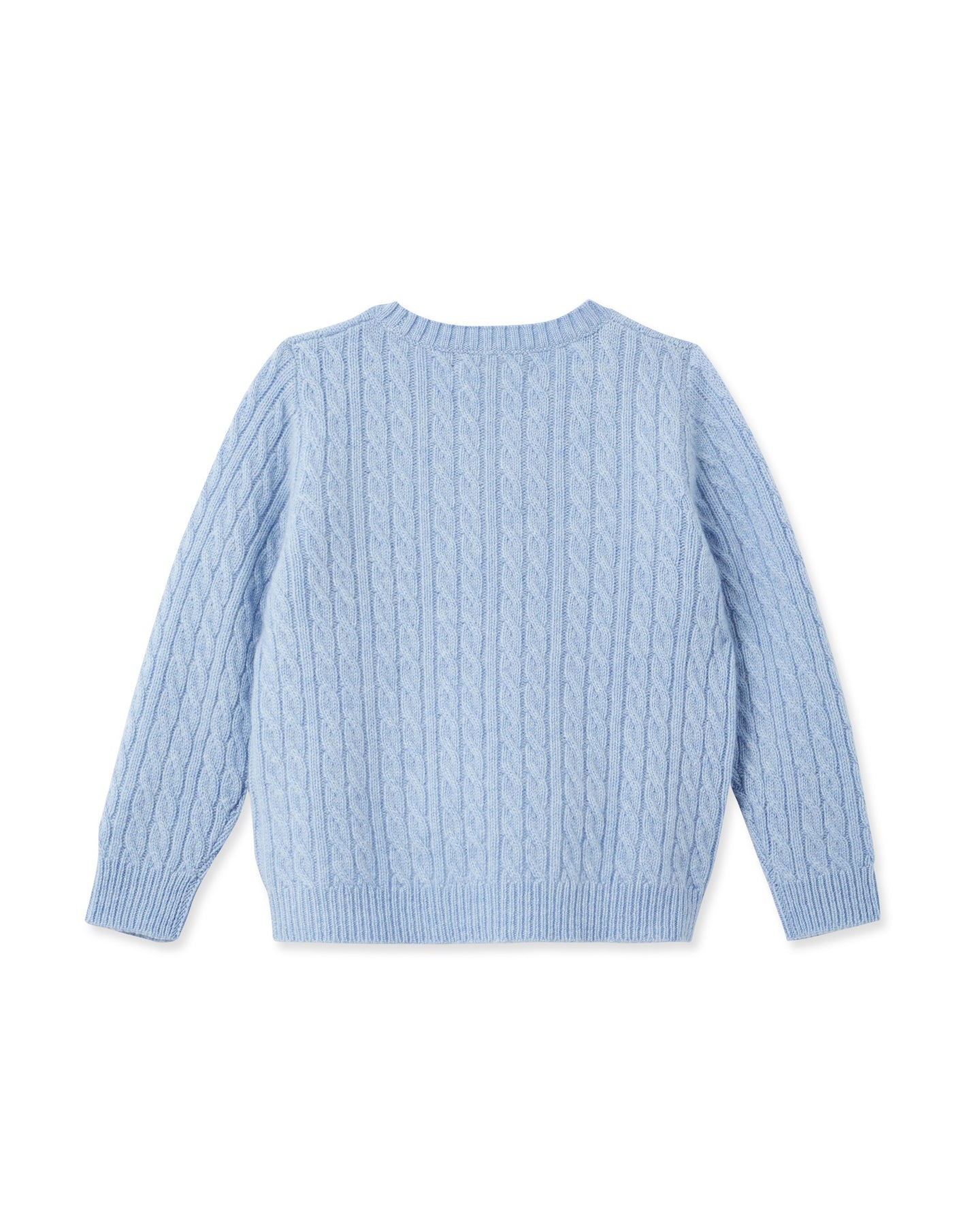 Cable Cashmere Sweater Cornflower Blue | N.Peal