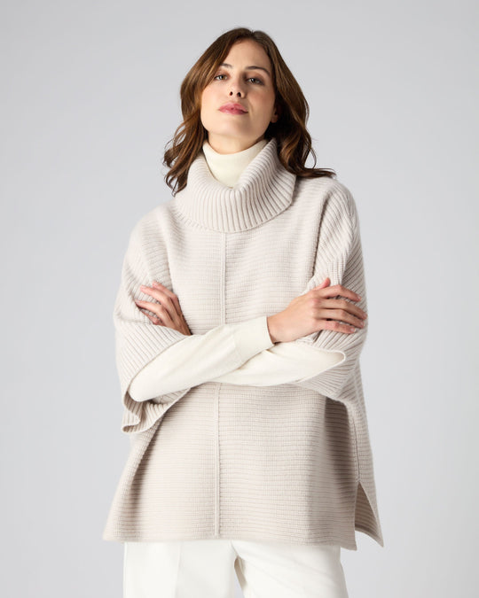 Women's White Turtleneck, Mock Neck, & Cowl Neck Sweaters