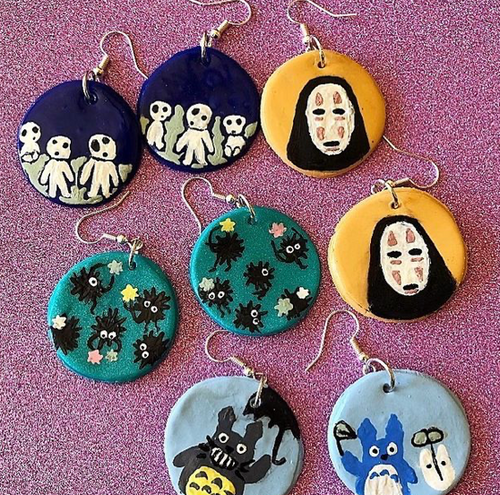 Studio Ghibli earrings I made for my  Shop with a discount🥰✨ :  r/SpiritedAway