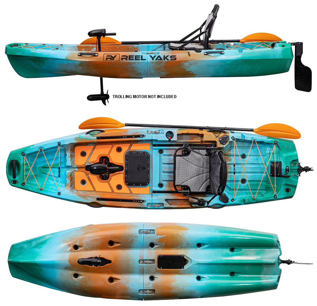 10ft Radar Modular Fin Drive Pedal Fishing Kayak, 506lbs Capacity