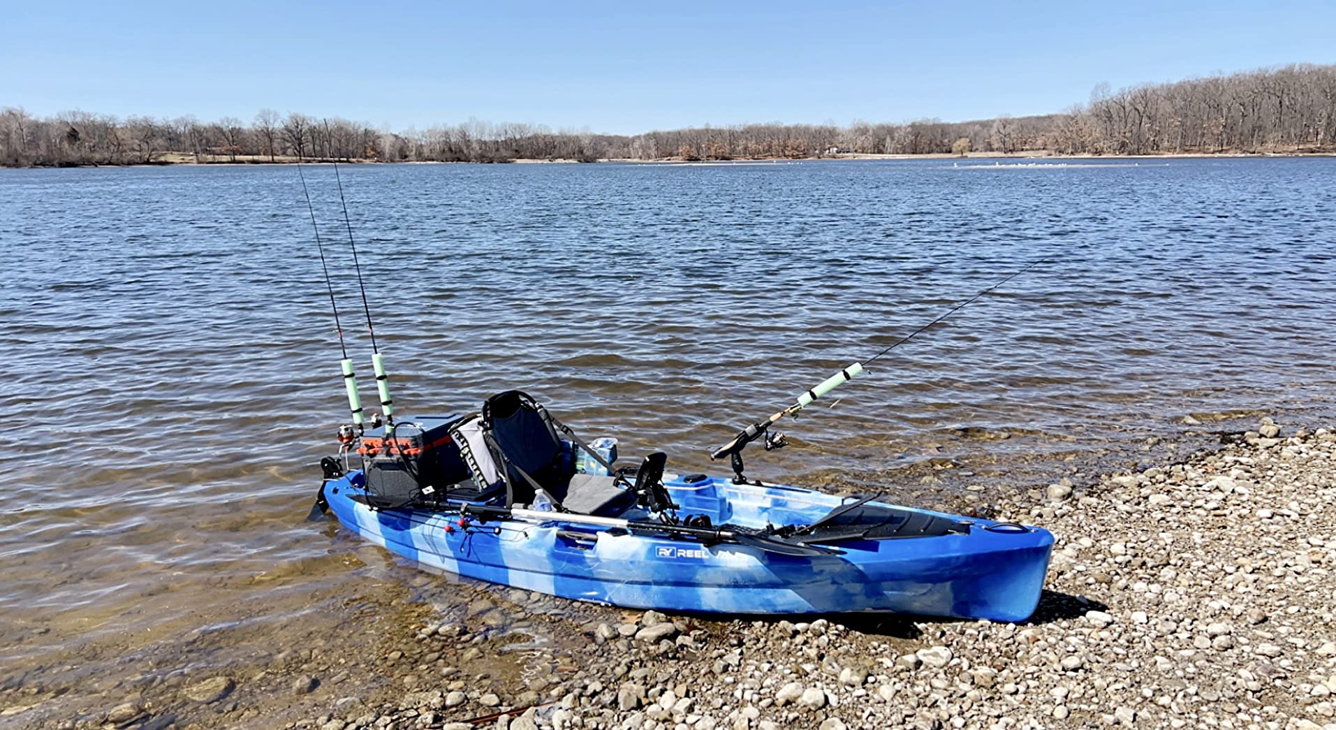 Pedal Kayak Fishing Angler 11' | sit on top or Stand | 500lbs Capacity for  Adult Youths Kids| Suitable for Ocean Lakes Rivers | Foot or Paddle Drive