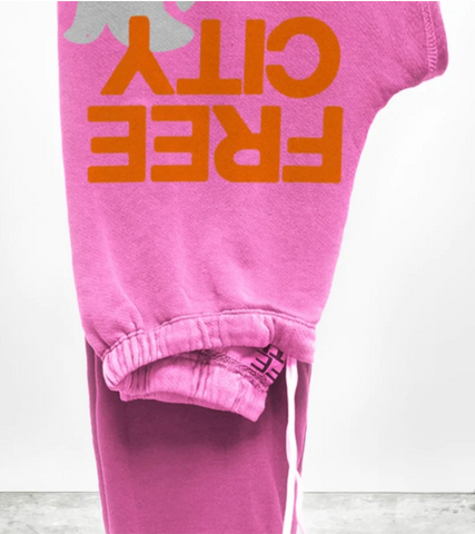FREE CITY PINK LIGHT SWEATPANT - Athleisure Outfits