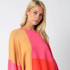 Porter fuchsia orange sweater