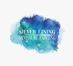 Mini logo dipinto con rivestimento in argento