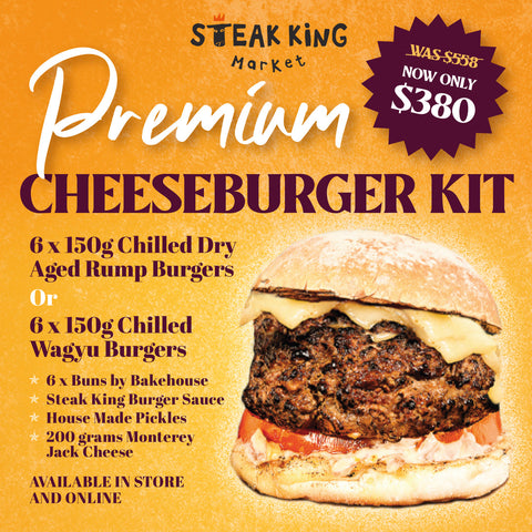 Steak King premium build your own burger kit pack at home