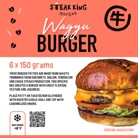 Steak King Wagyu Burger patties packs