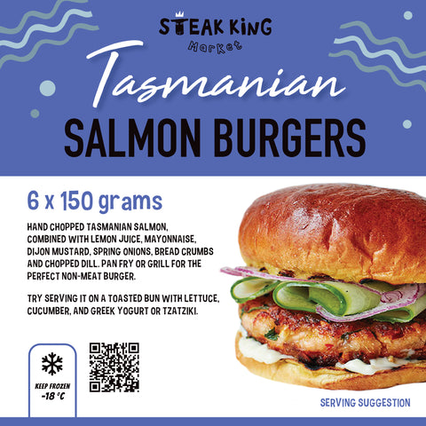 Steak King Tasmanian salmon burger patties