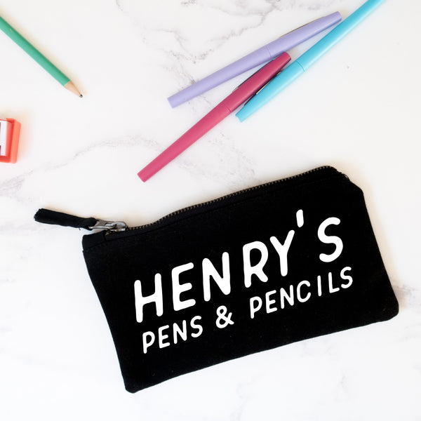 Personalized Pencil Case. Custom Pencil Case. Monogram School 