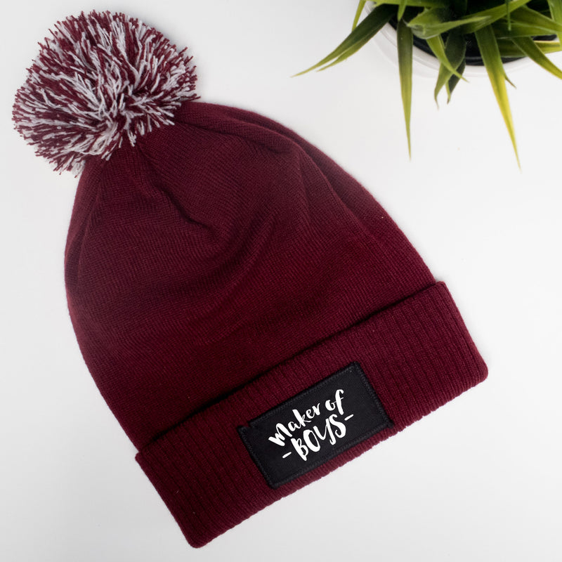 "Maker of" Bobble Patch Beanie
