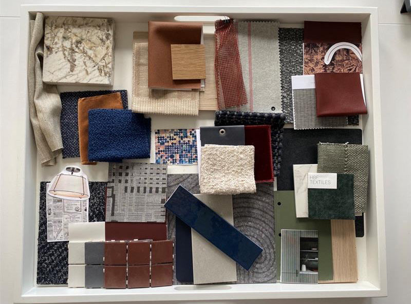 interior design swatches and textiles