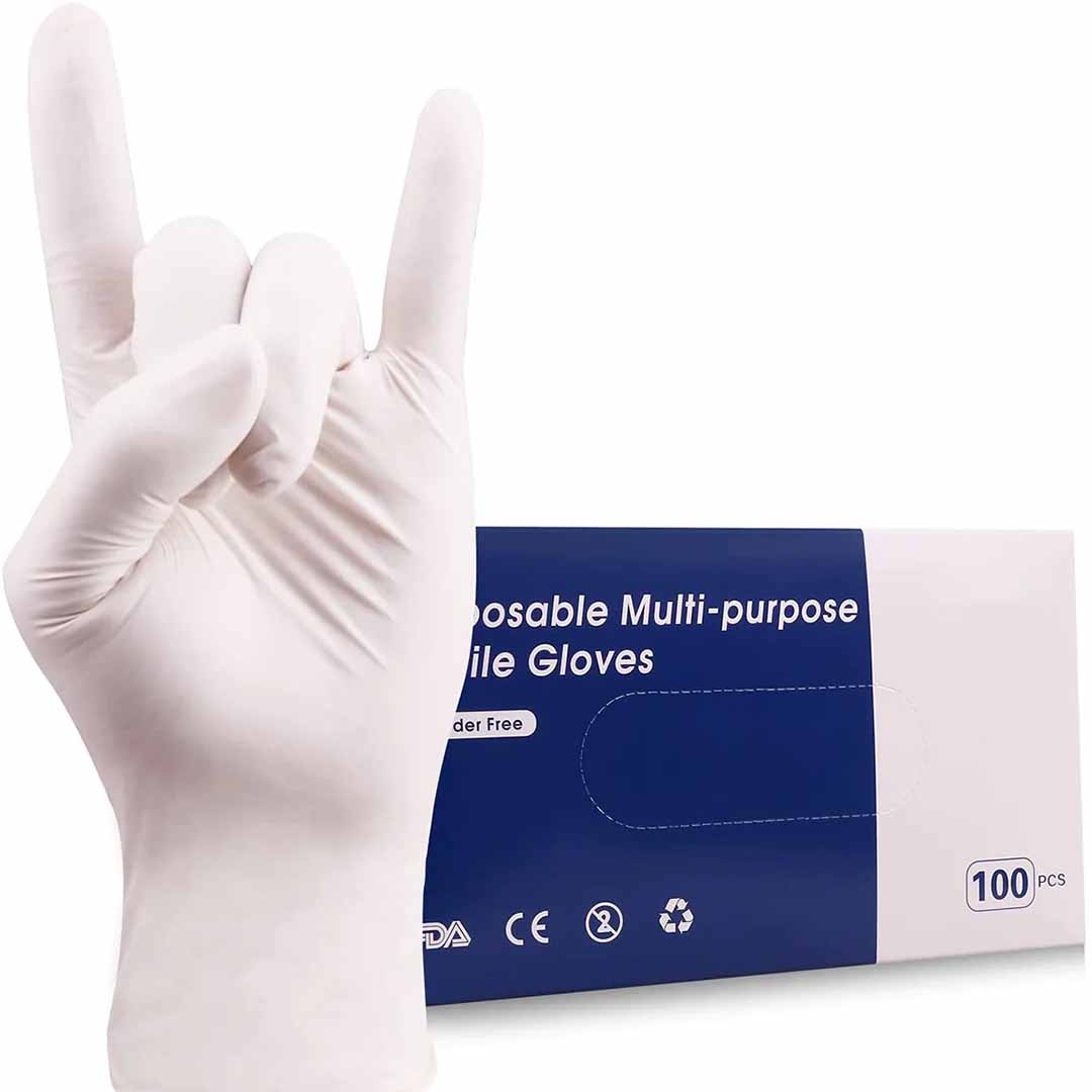 Wostar White Nitrile Gloves