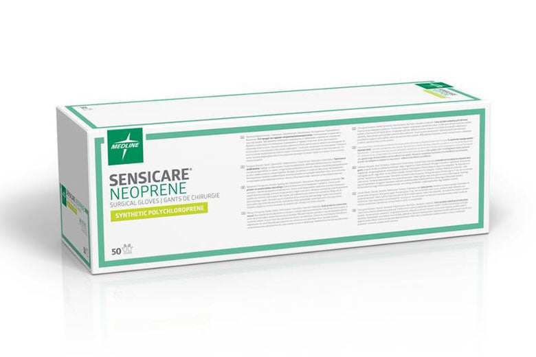 a box of SensiCare Neoprene Surgical Gloves