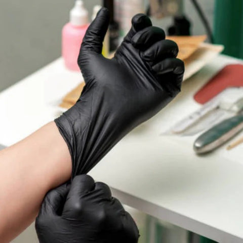 Black Powder Free Latex Gloves
