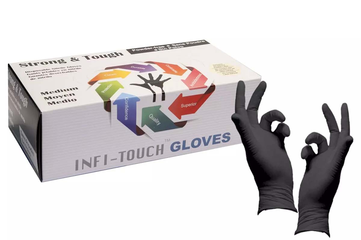 Infi-Touch Strong & Tough Heavy-Duty Nitrile Gloves