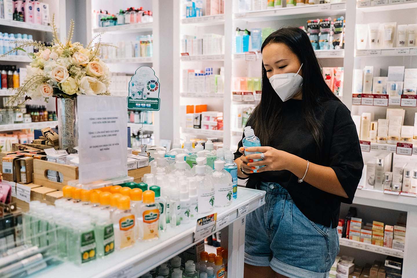 Woman browsing in drugstore