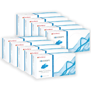 10 Boxes of REVOSOFT Nitrile Powder Free Examination Gloves