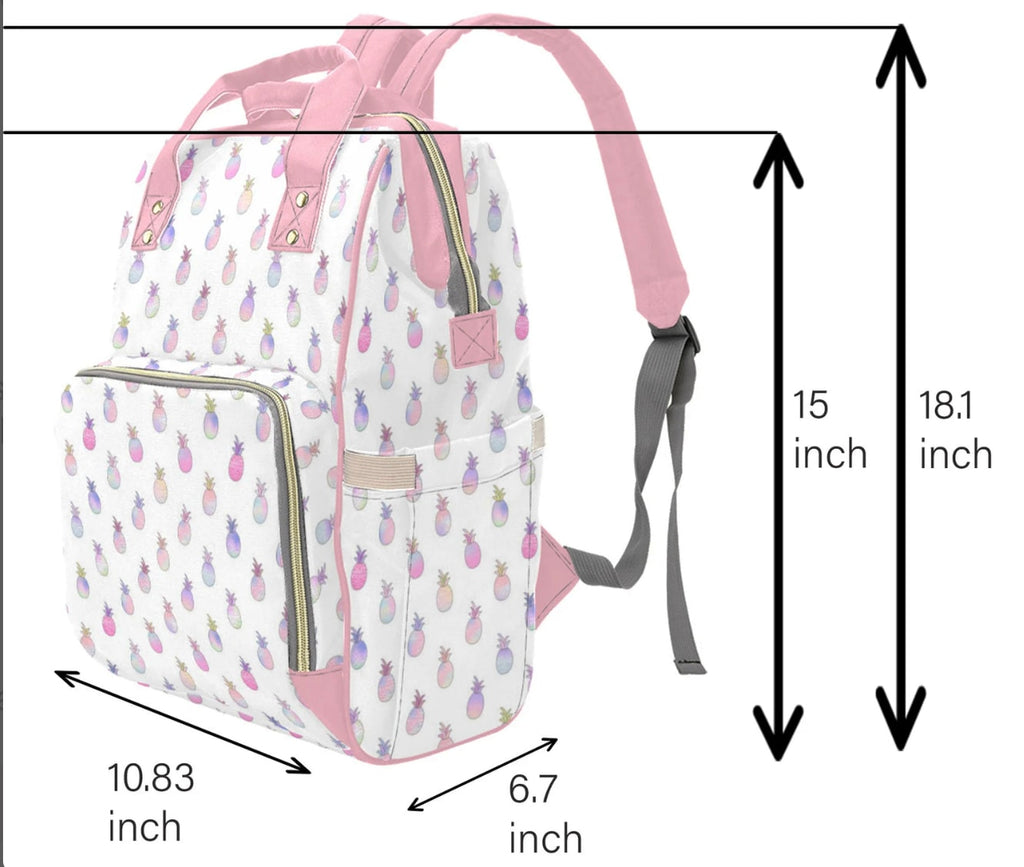 Multifunctional Backpack with Cute Pineapple Patterns