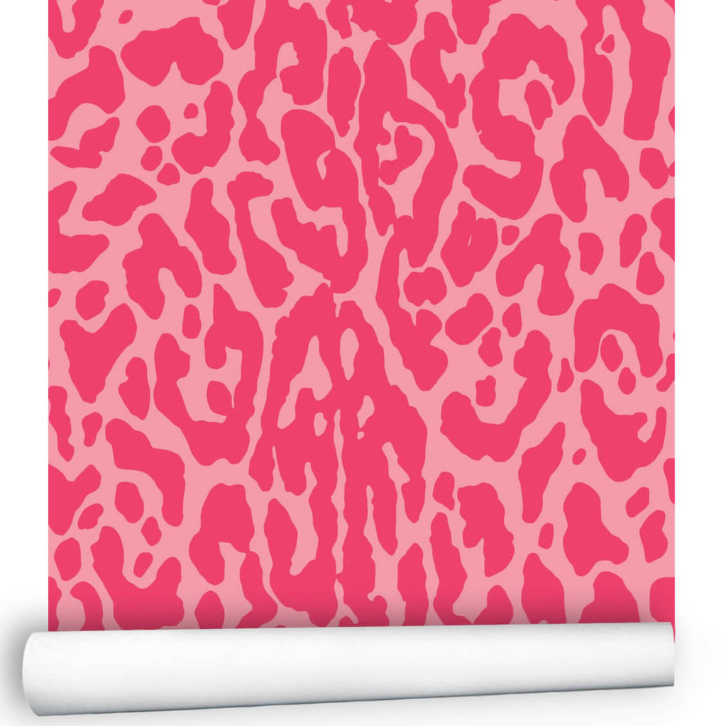 Pink Cheetah Print Wallpaper, Cute Animal Print Pink Preppy Wall Decor –  Literally Pretty