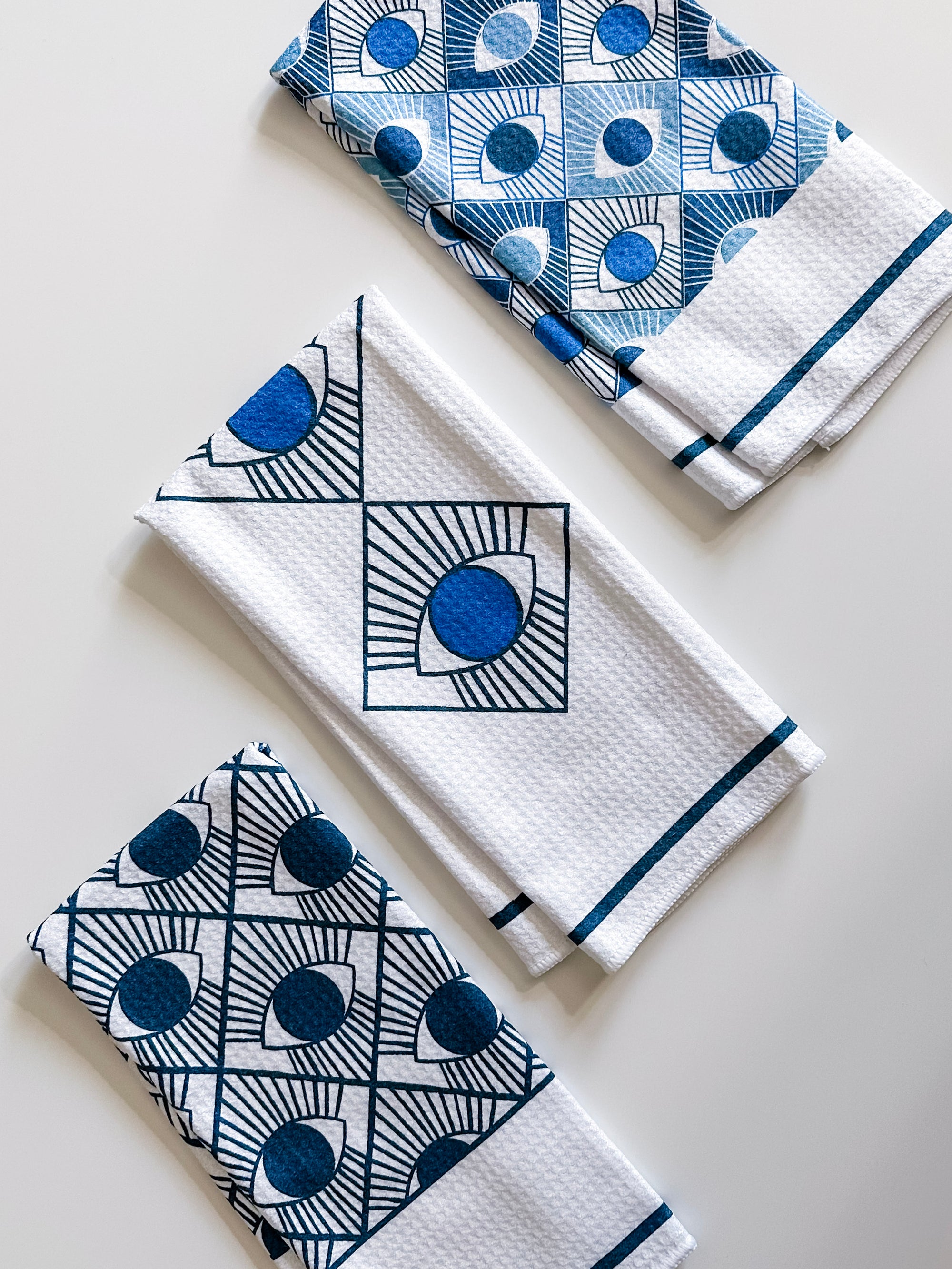 Cool Geo Boho Dish Towel Trio 3pk Kitchen Towel Tea Towel 16''x24