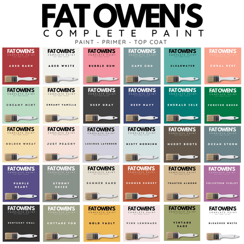 Carte de couleurs de peinture Fat Owen's