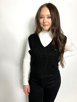 Bella Sweater Vest - Black