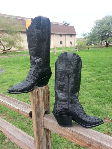 used ostrich skin boots